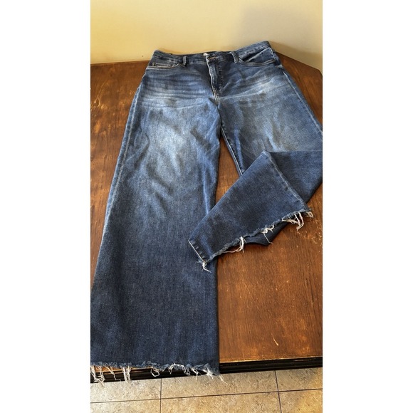 KUT From The Kloth Maggie Wide Drape Leg Jeans Size 14 - Picture 2 of 9